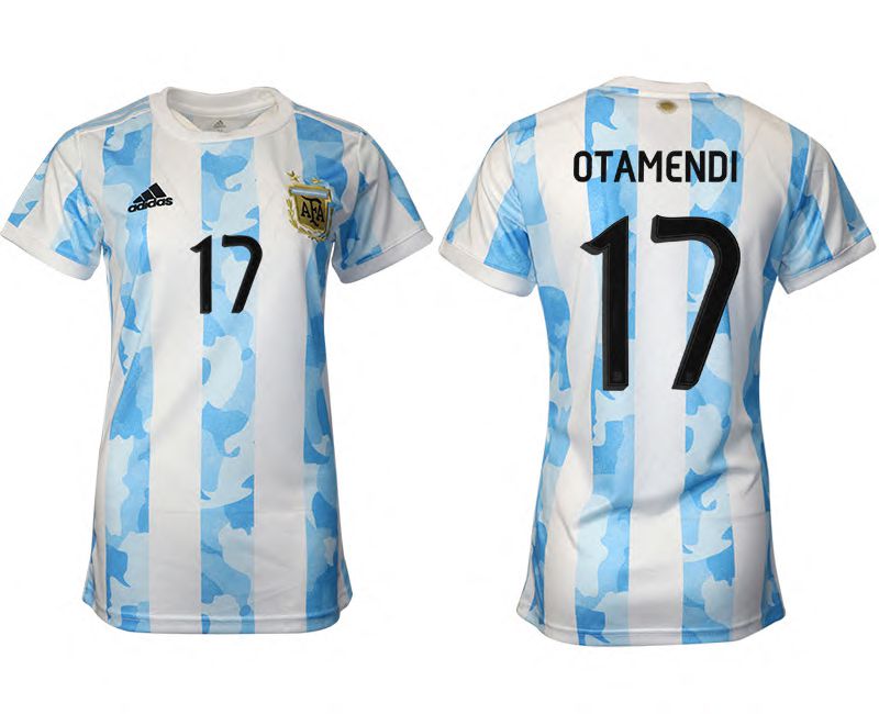 Women 2021-2022 Club Argentina home aaa version white #17 Soccer Jerseys->women soccer jersey->Women Jersey